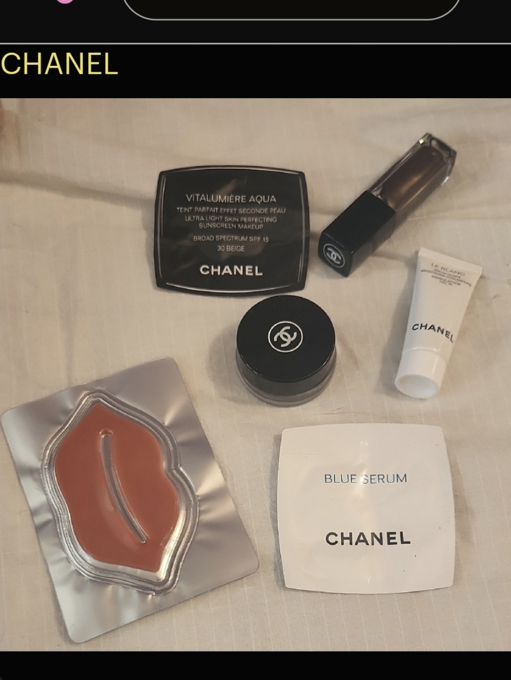 Chanel Bundle Lot Skincare Makeup Glass Mini Empty Container